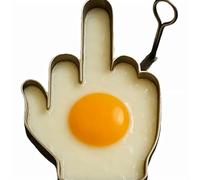 Middle Finger Egg Mold, Funny Fried Eggs Molds, Nonstick Egg Cooking Ring, Stainless Steel Middle Finger Shaped Eggs Fryer, DIY Breakfast Cooking Molds for Sandwich Burger