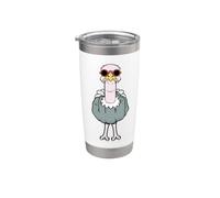 Middle Finger Funny Ostrich Offensive Rude Flightless Bird Stainless Steel Insulated Tumbler