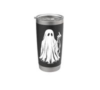 Middle Finger Ghost Funny Spooky Meme - Funny Spooky Stainless Steel Insulated Tumbler