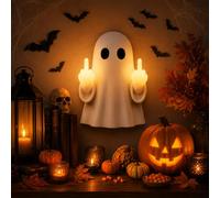 Middle Finger Ghost Light, Halloween Ghost Night Light LED Lamp (#A)