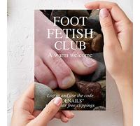 Middle Finger Gifts - Embarrassing FOOT CLUB Postcard | Hilarious Prank Post Gag Gift Card - Funny Birthday Christmas Joke Mail (Delivered to You in an Envelope)
