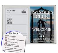 Middle Finger Gifts - Hilarious Prank Post Gag Gift - Embarrassing Surprise - SWINGERS CLUB Double Sided Joke Box | Funny Birthday Christmas Mail - Sent directly to recipient (100% anonymous)