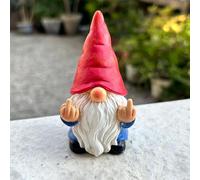 Middle Finger Gnome Mini 3.5in,Double Bird Gnome - Naughty Funny Outdoor Decoration for Yard Patio Lawn Ornament and Home Decor,Fairy Garden