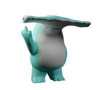 Middle Finger Hammerhead Shark Figurine - Funny Shark Decor, Bold Desk Accessory, Unique Gift for Ocean Lovers with Attitude (1, Large)