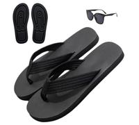 Middle Finger Hidden Design Flip Flops, Funny Non-Slip Sand Imprint Finger Shoes, Quick-Drying Beach Sandals for Men Women