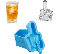 Middle Finger Ice Cube Mold, Easy-Release Silicone Ice Cube Tray, Fun Finger Ice Cube, Leak-Proof, Reusable, Dishwasher Safe, BPA Free, Idea for Whiskey, Cocktails, Coffee, and Drinks,Creative Gifts