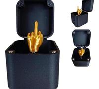 Middle Finger in a Box,Annoying Gift Box, Gag Gift Box, Spoof Hand Prank Pop Up Gift with Box for Adults, for Office Desk Decor Home Decor Gift (3Pcs)(One)
