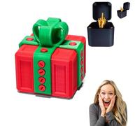 Middle Finger in a Box,Annoying Present Box,Prank Boxes Snort Funny, 3D Printed Surprise Gift for Adults, 3D Printed Screw Gifts Boxes Ideal for Holiday Gags and Office Fun (Red and green)