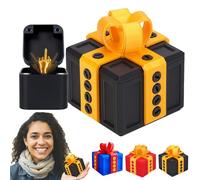 Middle Finger in a Box, Annoying Twist-Open Joke gifts Box with Pop-Up Surprise,3D Printed Prank Gift Box Suitable for Friends, Secret Santa (Black)