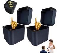 Middle Finger In A Box, Funny Middle Finger Surprise Gift Box Pop Up Proposal Prank Gifts, Middle Finger Surprise Box, Surprise Prank Pop up Gift for Adults, Just for You Middle Finger Gifts (2-Piece)