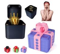 Middle Finger in a Box, The Annoying Present Box,Middle Finger Surprise Gift Boxs,3D Printed Perfect Adult Prank Pop Up Gift,Funny Gifts Pranks for Adults Christmas (Pinkish purple)