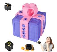 Middle Finger in a Box , The Prank Box 3D Printed Prank Box with Screws, Adult Novelty Pop Up Gift for Funny Pranks, Christmas & White Elephant (Pink and purple)