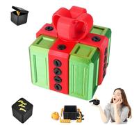 Middle Finger in a Box , The Prank Box 3D Printed Prank Box with Screws, Adult Novelty Pop Up Gift for Funny Pranks, Christmas & White Elephant (Green and red)