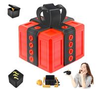 Middle Finger in a Box , The Prank Box 3D Printed Prank Box with Screws, Adult Novelty Pop Up Gift for Funny Pranks, Christmas & White Elephant (Red and black)