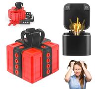 Middle Finger in a Box The Prank Box Annoying Present with Middle Finger Surprise 3D Printed Annoying Gift with Screws Perfect Adult Pop Up Gift Funny Pranks for Adults Christmas Red and Blalck