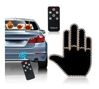 Middle Finger LED Light with Remote - Car Gesture Light for Rear Window, Car Gadgets Multi-Function Warning Light Prevent Rear-End Collision, Funny Gesture Car Accessories, Road Rage Finger Sign