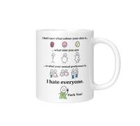 Middle Finger Mug Heat Changing Coffee Mug - “Hate Everyone” - Funny Coffee Cup
