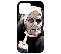 Middle Finger Nun w/Attitude Weird Funny Unholy Sister Case for iPhone 16 Pro Max