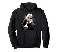 Middle Finger Nun w/Attitude Weird Funny Unholy Sister Pullover Hoodie