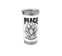 Middle Finger Peace and Understanding Rude Hand Sign Stainless Steel Insulated Tumbler