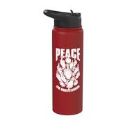 Middle Finger Peace and Understanding Rude Hand Sign Stainless Steel Insulated Water Bottle