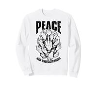 Middle Finger Peace And Understanding Rude Hand Sign Sweatshirt