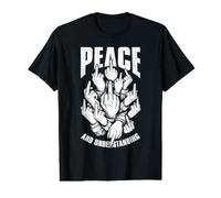Middle Finger Peace and Understanding Rude Hand Sign Value Graphic T-Shirt