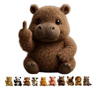 Middle Finger Plush Animal Toy,attitude Finger Plush Animal,middle Finger Plush Highland Cow,Funny Soft Middle Finger Plush Animals,Stress Relief Decor Gift,Unique Gifts for Home Office Decor-C