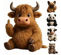 Middle Finger Plush,Meet The Attitude Squad: Tiny Plush Rebels with Sass & Snuggles, Pocket-Sized Plush Toys Stress Relief Humor, Funny Gifts for Sarcastic Friends & Sassy Decor (1-B)