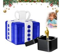 Middle Finger Prank Box, Prank Box with Middle Finger, The Pranks Boxs Middles Fingers, Hilarious Screw Challenge with Middles Fingeres Surprise, Perfect Gag Gift for All Occasions (Blue and White)