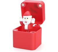 Middle Finger Santa Claus Christmas Figurines Prank Box, Cute Snowman Elk in a Surprise Prank PopUp Gift Box, Christmas Gag Gift for Kids Adults, Xmas Fun Gifts (Red-Santa Claus)
