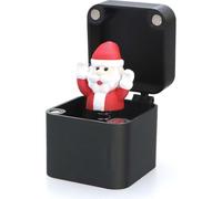 Middle Finger Santa Claus Christmas Figurines Prank Box, Cute Snowman Elk in a Surprise Prank PopUp Gift Box, Christmas Gag Gift for Kids Adults, Xmas Fun Gifts (Black-Santa Claus)