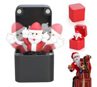 Middle Finger Santa Claus Christmas Figurines Prank Box, Cute Snowman Elk in a Surprise Prank PopUp Gift Box, Christmas Gag Gift for Kids Adults, Xmas Fun Gifts (Red-Santa Claus B)