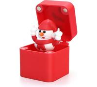 Middle Finger Santa Claus Christmas Figurines Prank Box, Cute Snowman Elk in a Surprise Prank PopUp Gift Box, Christmas Gag Gift for Kids Adults, Xmas Fun Gifts (Red-Snowman)