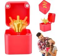 Middle Finger-shaped Gift Box, Student Surprise Gift Box, Adult Novelty Middle Finger Box, suitable for birthdays, weddings, couples' celebrations, end-of-year parties, and prank occasions, (Red)