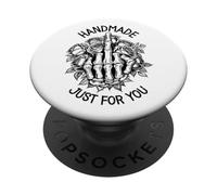 Middle Finger Skeleton Hand Handmade Just For You Rude Roses PopSockets Swappable PopGrip