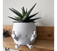 Middle Finger Smiling Flower Pot, Smiling Plant Pot With Middle Fingers Up, Funny Plant Pot Garden Home Decor, Swearing Gifts For Plant Lover