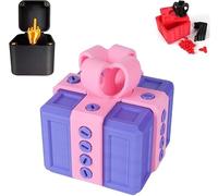 Middle Finger Surprise Gift Box, Annoying Gift Box Tabletop Ornament, Colorful Interactive Prank Decor for Desk, Fun Gag Gifts for Birthdays, Office & Home Decor, Halloween, Christmas (B)