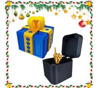 Middle Finger Surprise Gift Box, Annoying Gift Box Tabletop Ornament, Colorful Interactive Prank Decor for Desk, Fun Gag Gifts for Birthdays, Office & Home Decor - Halloween, Christmas (N)