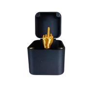 Middle Finger Surprise Gift Box, Golden Middle Finger in a Box, Perfect Spoof Hand Prank Pop Up Gift with Box for Adults,Christmas Novelty Fun Prank Gift for Office Desk Home Décor (1Pc)