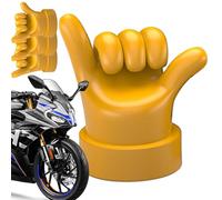 Middle Finger Valve Stem Cap - Leak Prevention Correction Solution Funny Tire Caps, 6061 Anodised Aluminium Finish, Integrated EPDM o-rings + Universal schraders Fit, Alloy Solid | for Car & Bike