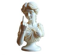 Middle Finger Venus Statue, Funny Gr phrodite Resin Figurine with Attitude, Flip-Off Goddess Bust for Home Office Shelf Decor, Rebellious Gift for Men Women (Style B)