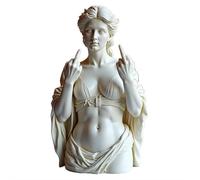 Middle Finger Venus Statue, Funny Gr phrodite Resin Figurine with Attitude, Flip-Off Goddess Bust for Home Office Shelf Decor, Rebellious Gift for Men Women (Style G)