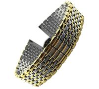 (Middle Gold 12mm) 12/13/14/16/18/20/22mm Butterfly Buckle Watch Band Strap Stainless Steel Watchband Bracelet Women Men With Tool Pins Replace