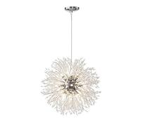 Middle Modern Firework Chrome Crystal Chandelier Ceiling Hanging Light Fixture Sputnik Dandelion Chandelier Indoor Pendant Lighting For Dinning Room Bar Clothing Store Bedroom Living Room