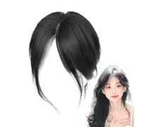 Middle Part Bangs | Middle Side Part Fake Hair Bangs Realistic,Women Natural Looking Volume Enhancement Wig for Social Banquets Daily Commuting Business Trip