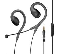 Middle Rabbit S6 Open Ear Earbuds with Mic, Wired Open Ear Headphones for PC Computer Laptop, Over the Ear, Ear Hook, Inline Control, Perfect for Calling, Online Meeting, Call Center, 3.5mm Jack
