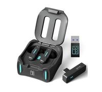 Middle Rabbit SW4 Pro Gaming Earbuds with Mic Wireless, 2.4G Dongle + Bluetooth Dual Mode, 20ms Low Latency, Compatible with PS5, PS4, Playstation, Desktop&Laptop PC, VR