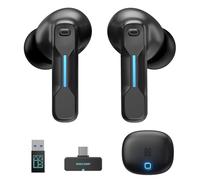 Middle Rabbit SW5 USB C Wireless Gaming Earbuds with Mic, 20ms Low Latency, 2.4G Dongle & Bluetooth 5.4 Dual-Mode Headphones, IPX4 4 Built-in Microphones, Compatible with PC Mobile PS5 PS4 Switch VR