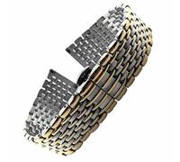 (Middle Rose 12mm) 12/13/14/16/18/20/22mm Butterfly Buckle Watch Band Strap Stainless Steel Watchband Bracelet Women Men With Tool Pins Replace